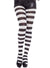 Full Length Black and White Striped Stockings