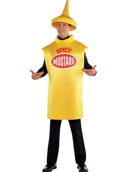 Man Wearing A Yellow Mustard Bottle Costume