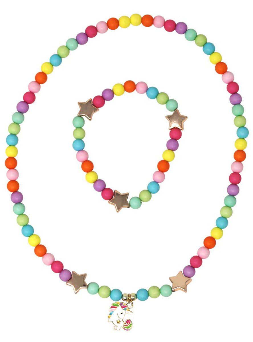 Image of My Little Unicorn Girl's Rainbow Costume Jewellery Set