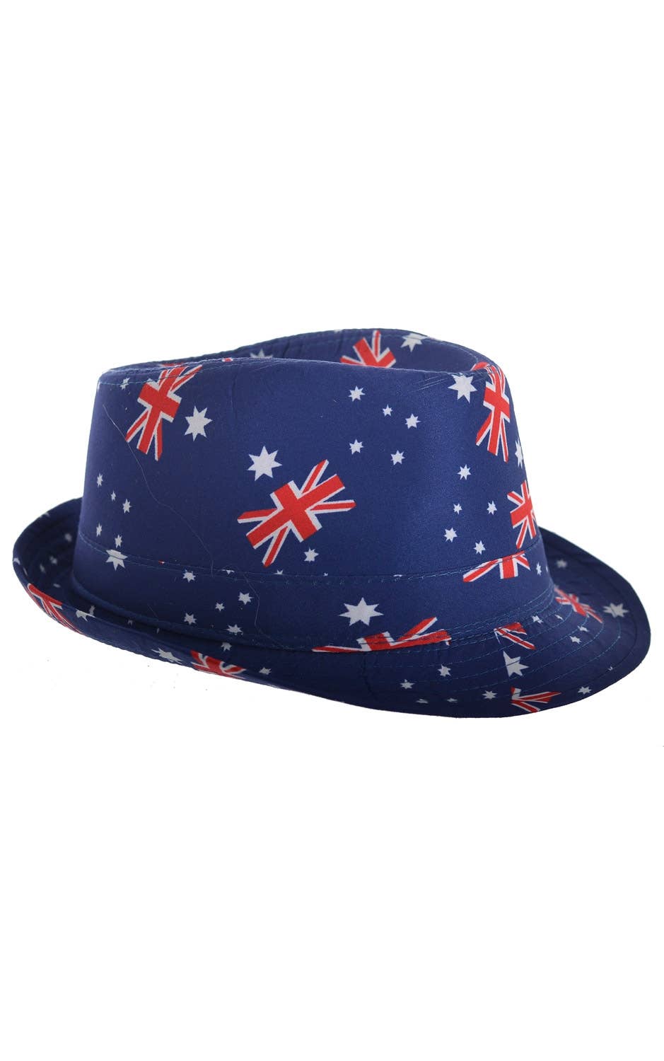 Aussie Flags Australia Day Fedora Hat Blue - Main Image