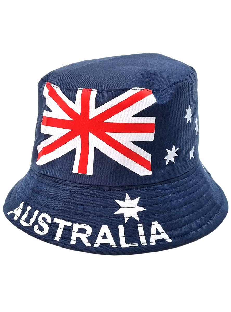 Image of Australian Flag Navy Blue Bucket Hat
