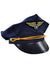 Image of Airline Captain Navy Blue Pilot Costume Hat - Side View