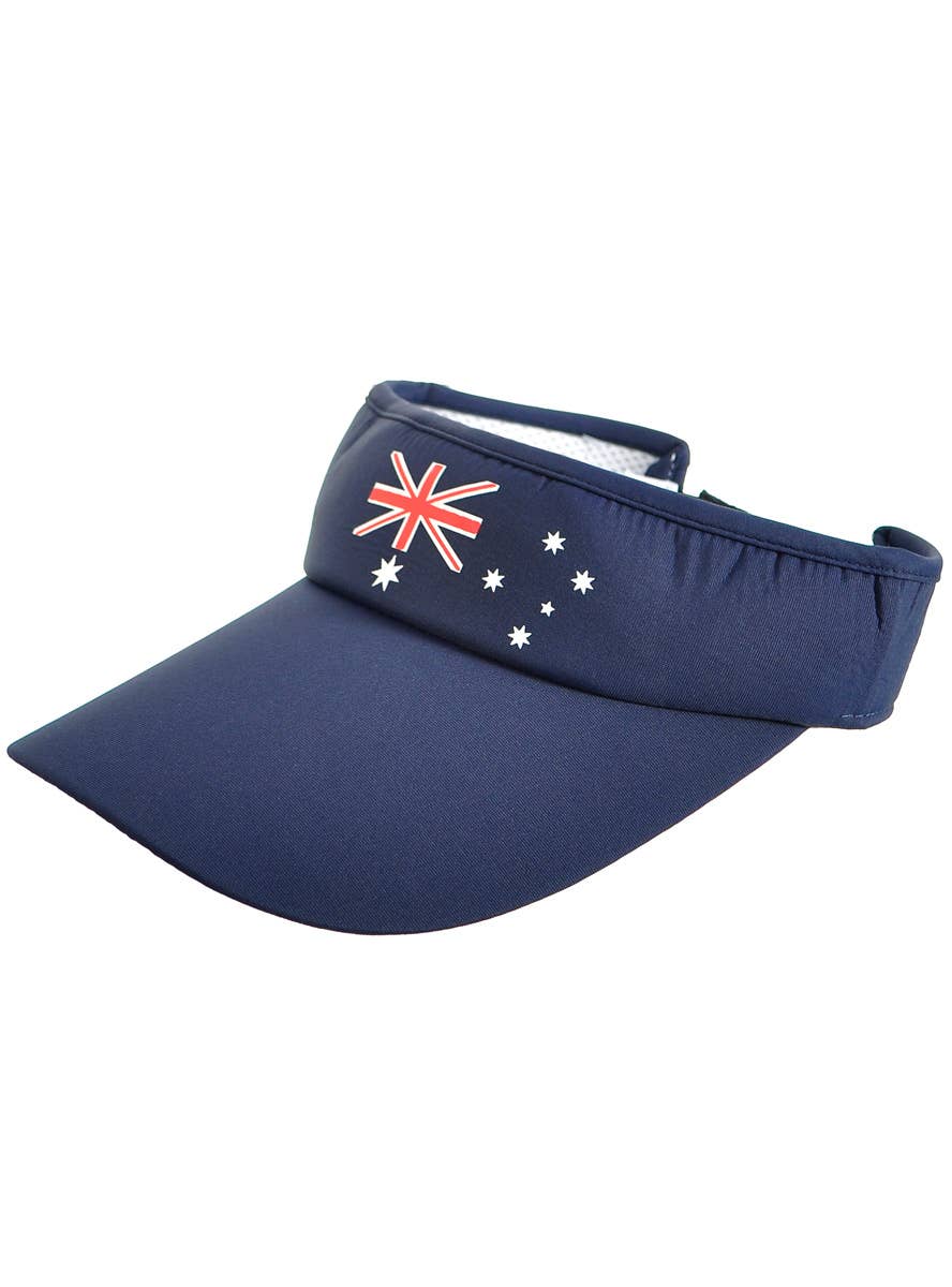 Image of Navy Blue Australian Flag Sun Visor