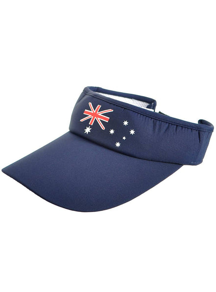 Image of Navy Blue Australian Flag Sun Visor
