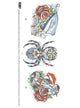 Image of Colourful Temporary Spider Neck Costume Tattoos - Alternate Image