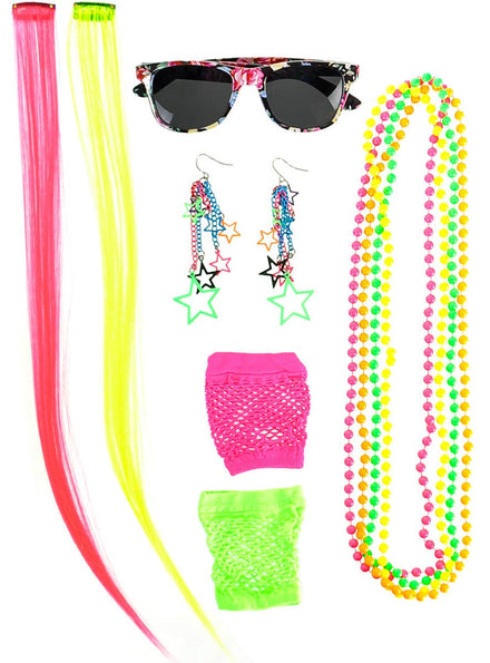 Image of 80s Valley Girl Neon 11 Piece Accessory Set