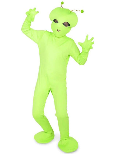 Image of Neon Green Space Alien Boy's Costume