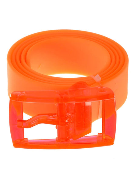 Image Of 80s Translucent Neon Orange Costume Belt