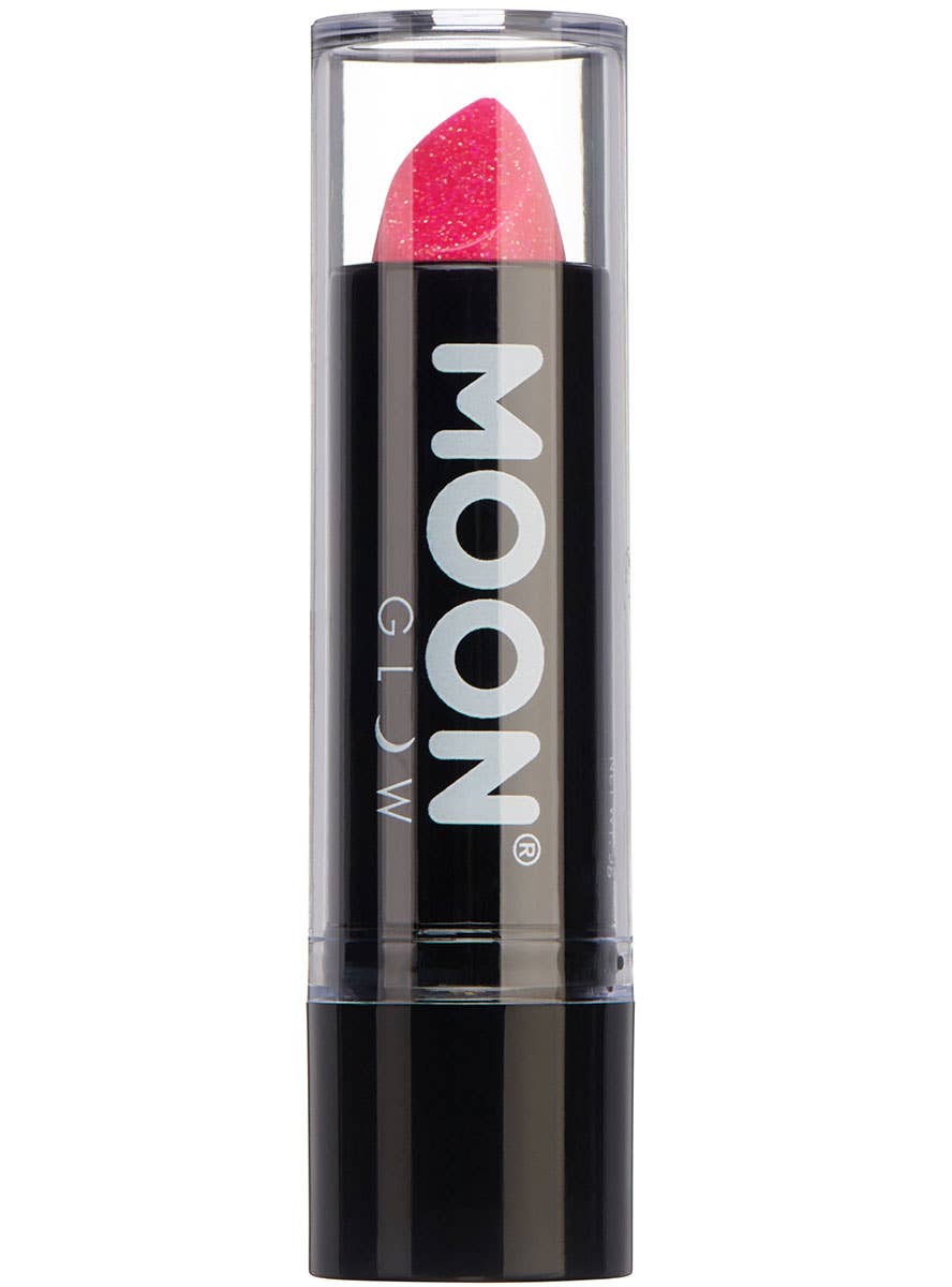 Image of Moon Glow UV Reactive Hot Pink Glitter Lipstick