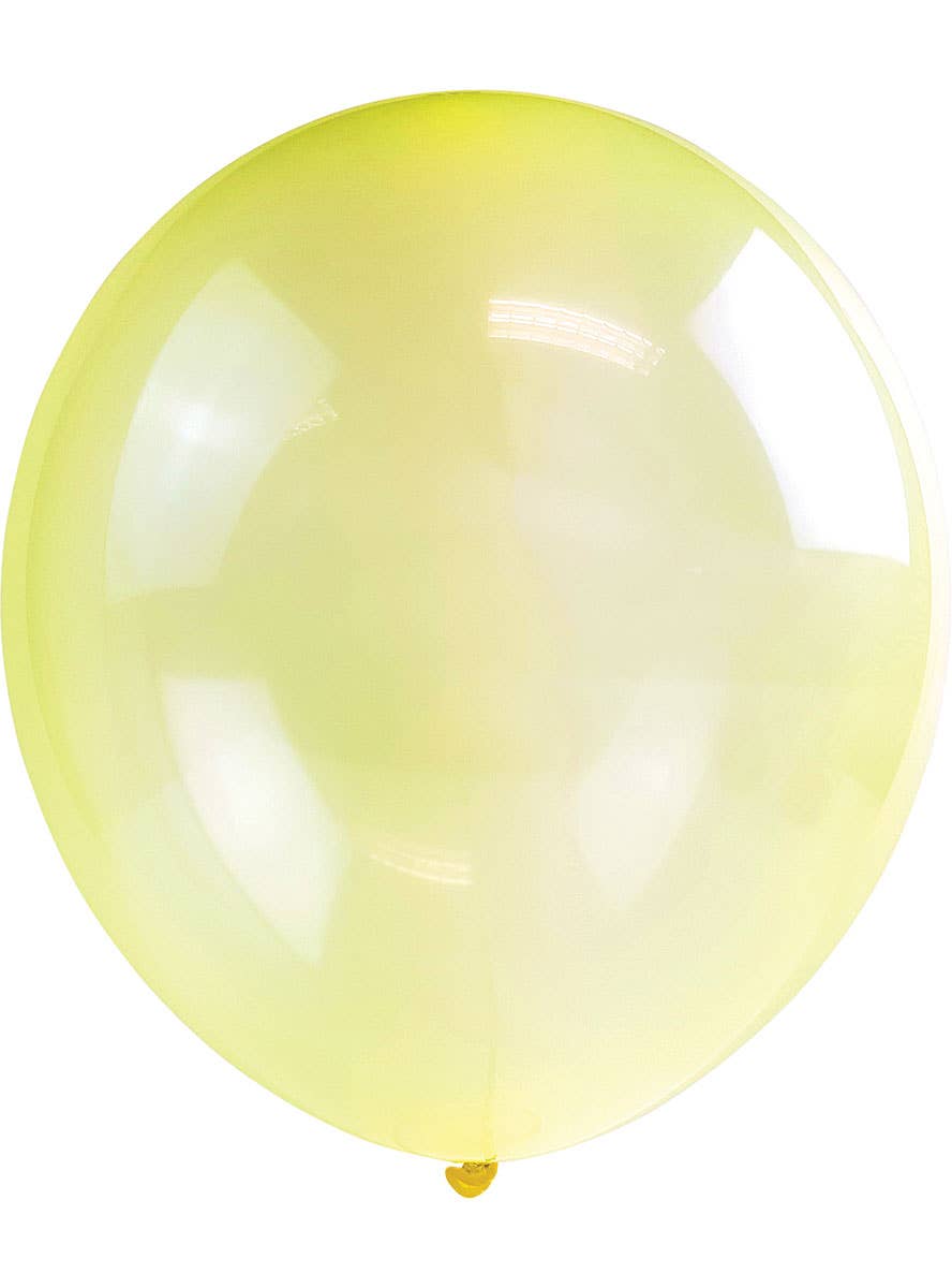 Image of Neon Yellow 10 Pack 30cm Crystal Latex Balloons