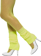 Women's 1980's Neon Yellow Costume Leg Warmers