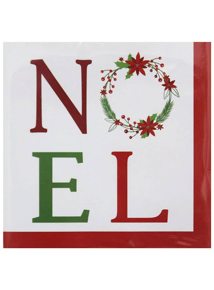 Image of Noel Red and Green 20 Pack Christmas Napkins