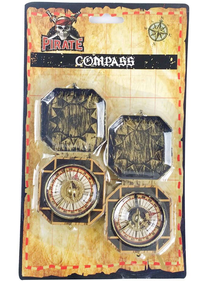 Image of Novelty 2 Pack Pirate Compass Accessory Set