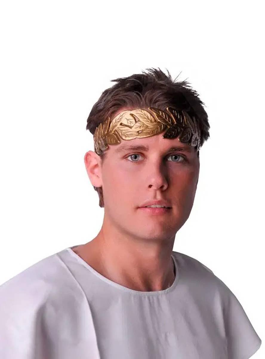 Novelty Gold Plastic Roman Laurel Wreath Costume Headpiece Main Image