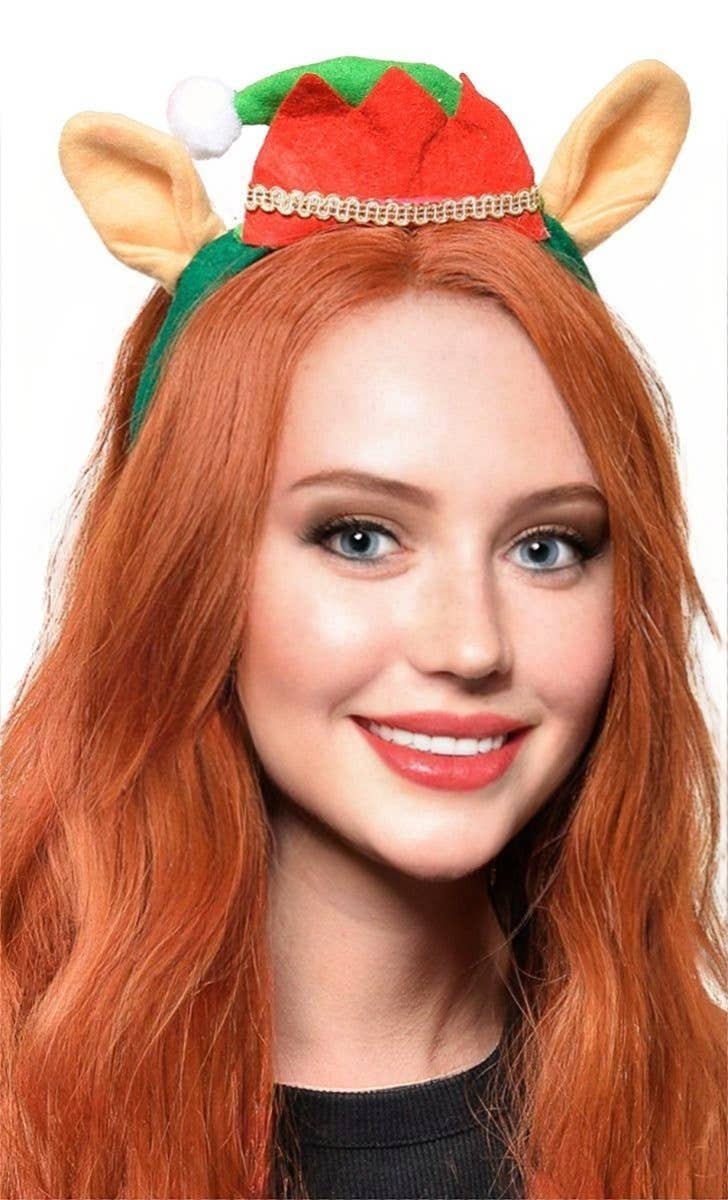 Elf Hat with Ears Novelty Christmas Headband Main Image