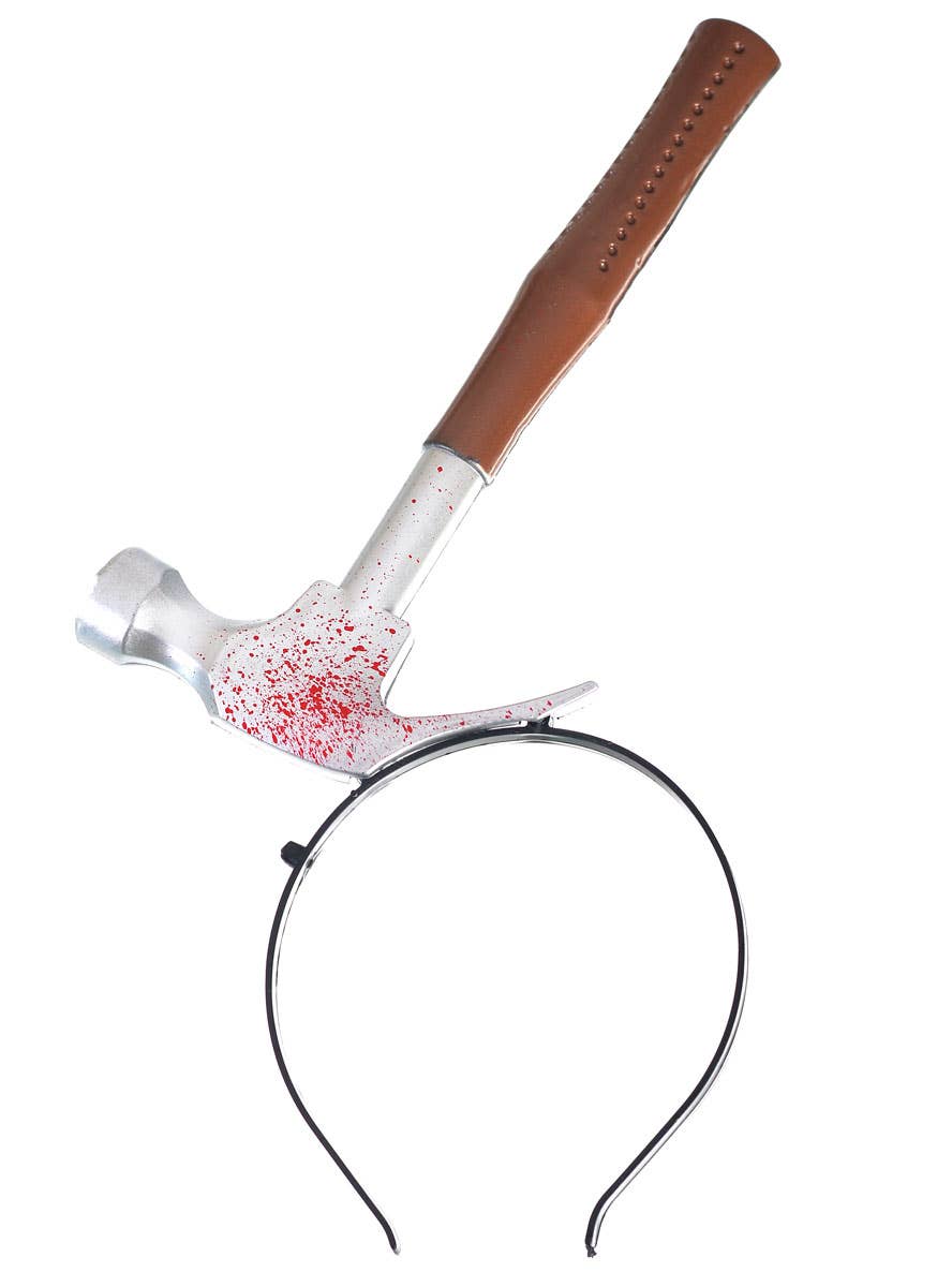 Image of Novelty Hammer in Head Halloween Costume Headband