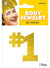 Image of Number 1 Yellow Glitter Body Sticker