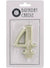 Image of Gold 9cm Number 4 Birthday Candle