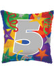 Image of Number 5 Multicolour 46cm Star Print Party Balloon