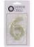 Image of Gold 9cm Number 6 Birthday Candle