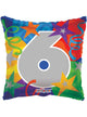 Image of Number 6 Multicolour 46cm Star Print Party Balloon