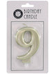 Image of Gold 9cm Number 9 Birthday Candle