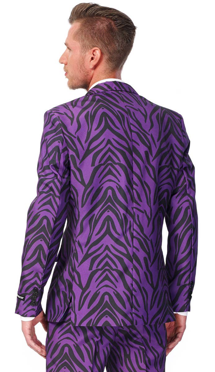 Men's Novelty Purple Tiger Stripe Pimp Suit Opposuits Back Zoom image