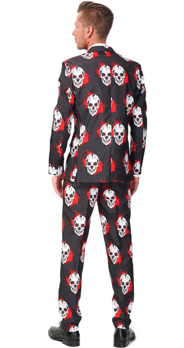 Men's Bloody Skull Suitmeister Novelty Halloween Suit Back Image