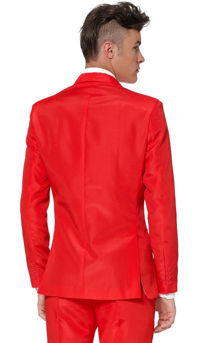 Men's Solid Red Suitmeister Novelty Suit Back Zoom Image