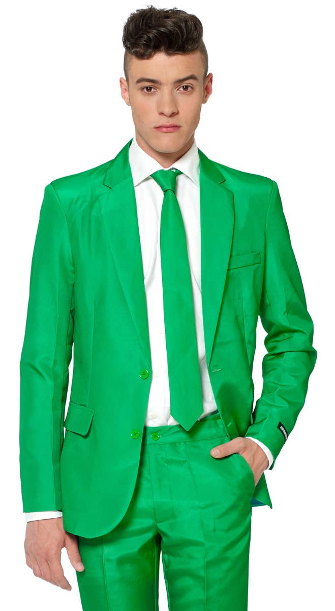 Men's Green Novelty Suitmeister Oppo Suit Outfit Zoom front Image