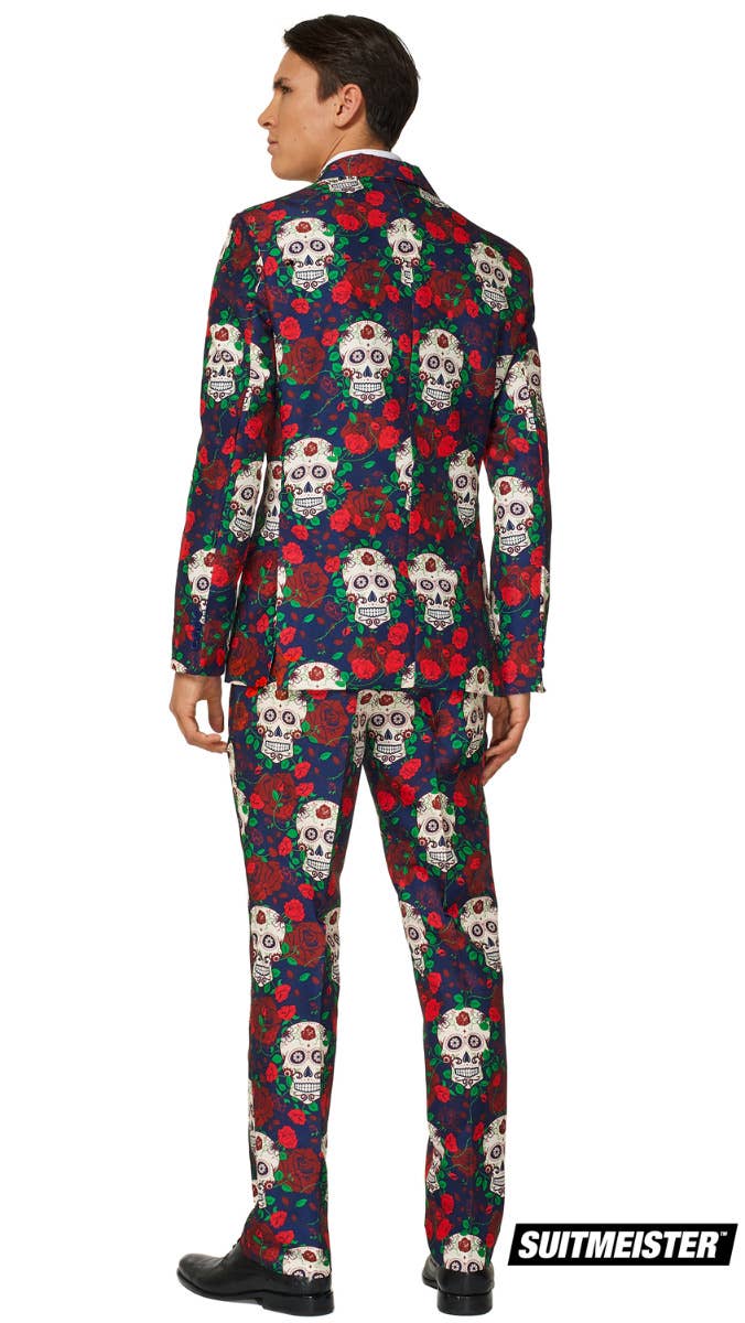 Men's Day of the Dead Opposuit Fancy Dress Suit Back Image