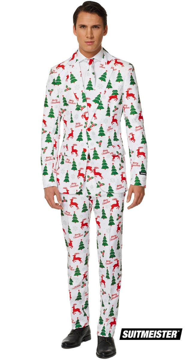 Suitmeister Merry Christmas White Men's Seasonal Suit Main Image