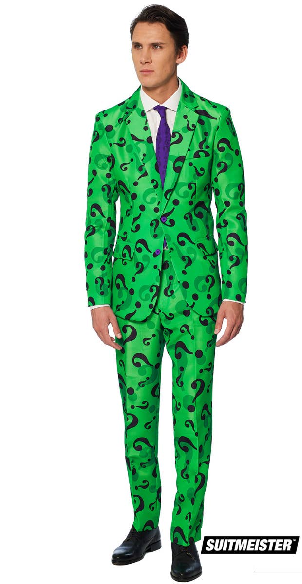 Men's The Riddler Suit Fancy Dress Suitmeister Costume Alt Image