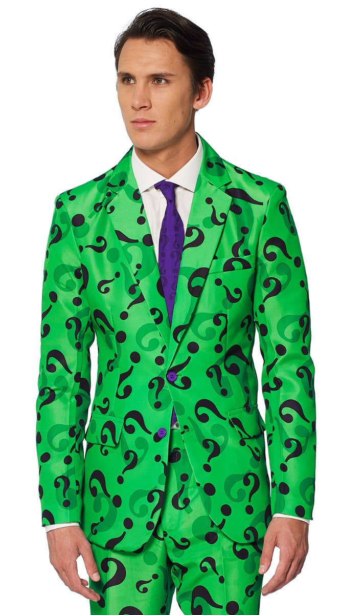 Men's The Riddler Suit Fancy Dress Suitmeister Costume Zoom Image