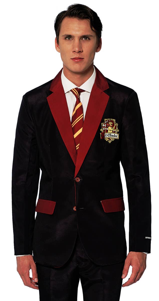Harry Potter Gryffindor Hogwarts House Men's Suit Fancy Dress Costume Close Front Image