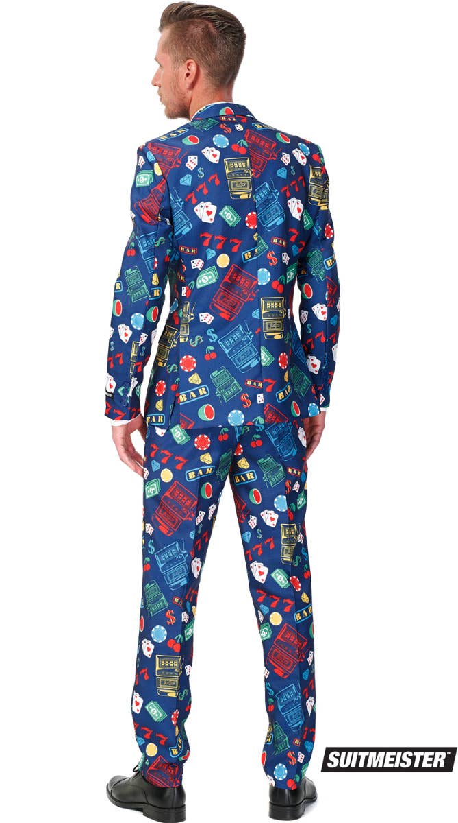 Men's High Roller Casino Print Novelty Suit Back Image