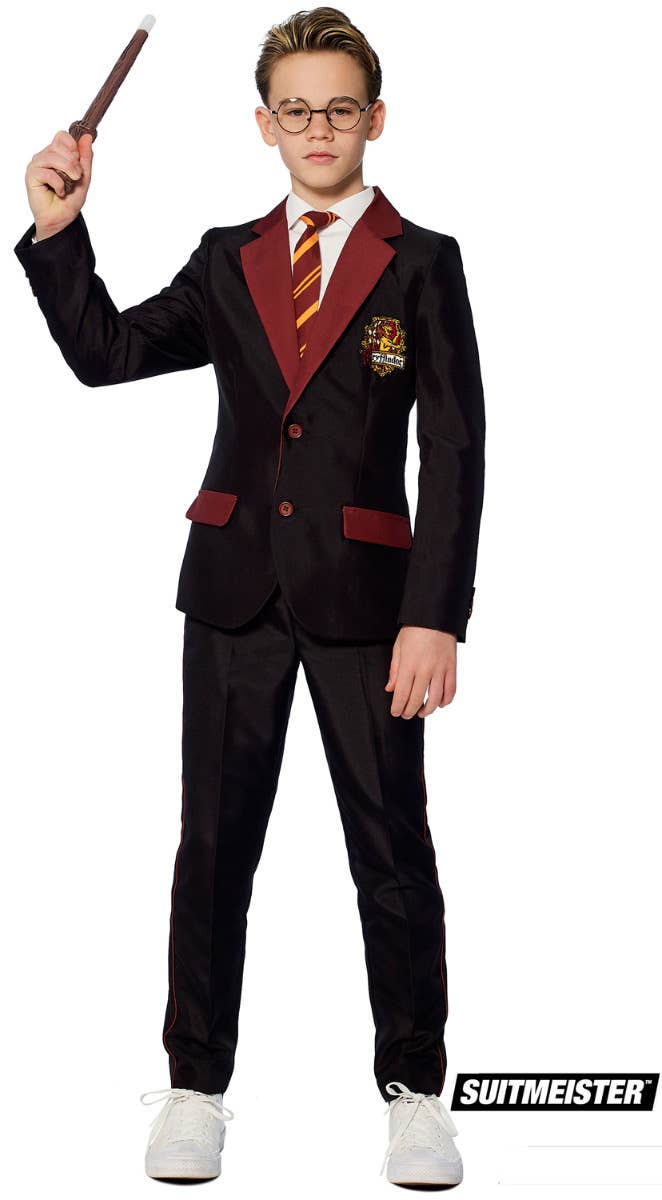 Boy's Hogwarts House Gryffindor Harry Potter Suit Fancy Dress Suitmeister Main Image