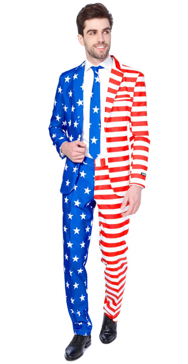 Men's USA American Flag Novelty Suit Main Image