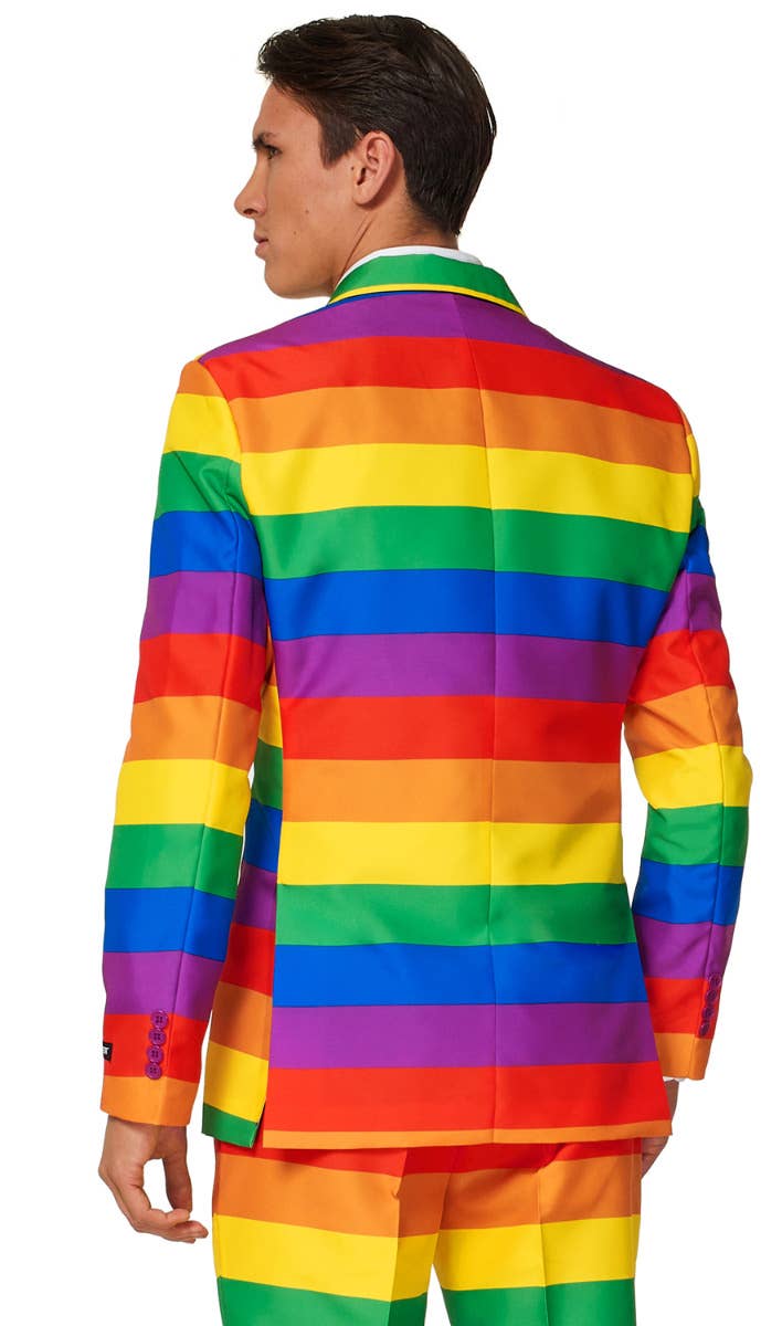 Men's Rainbow Flag Pride LGBT Suitmeister Suit Back Zoom Image