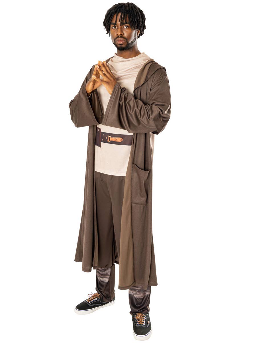 Image of Star Wars Men's Deluxe Obi Wan Kenobi Costume - Alternate Front View