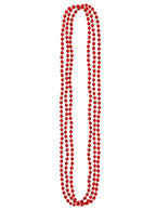 3 Strand Metallic Red Beaded Costume Necklace