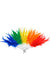 Rainbow Coloured Feather Fan Mardi Gras Accessory - Main Image