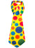 Yellow Clown Neck Tie with Polka Dots and White Neck Collar - Main Image