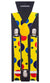 Image of Multicoloured Polka Dot Clown Costume Suspenders