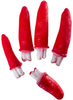 Bloody Red Severed Fingers with Exposed Bones