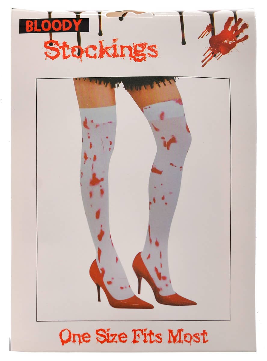 Blood Splattered White Thigh Highs