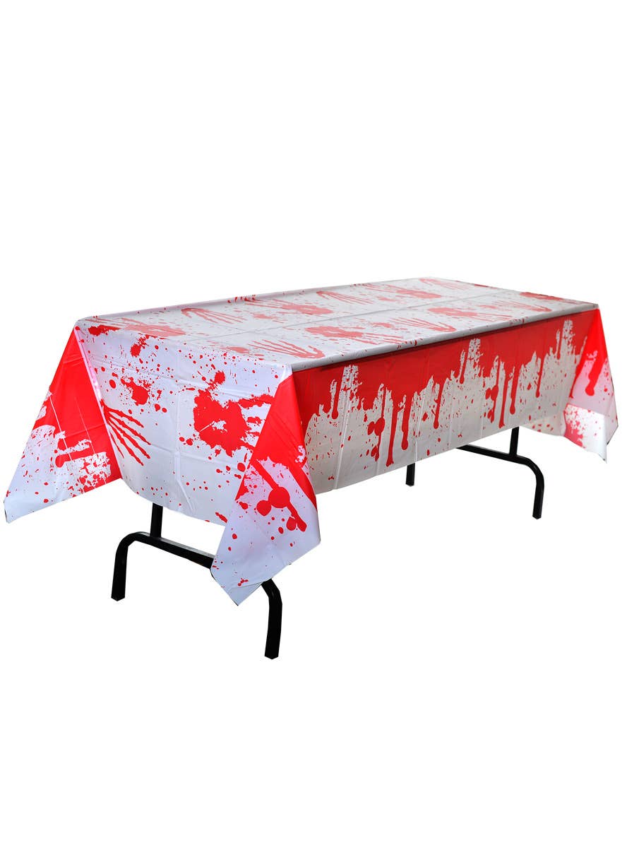 Blood Splattered Plastic Halloween Table Cloth Main Image