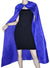 Blue Satin Long Costume Cape with Neck Ties