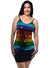 Womens Rainbow Sequin Tank Top Costume