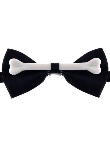 Day of the Dead Bone Bow Tie Halloween Costume Accessory